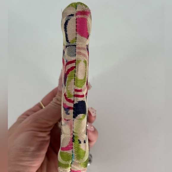 Coach Poppy Ikat Multicolor Signature Camp Wallet - Picture 6 of 10